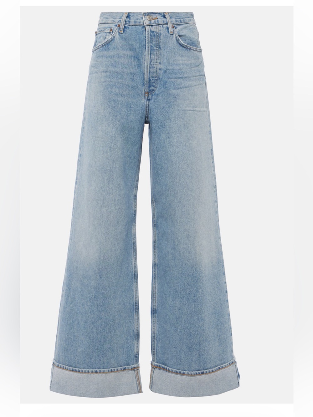 Agolde Dame Wide Leg Cuffed Jeans